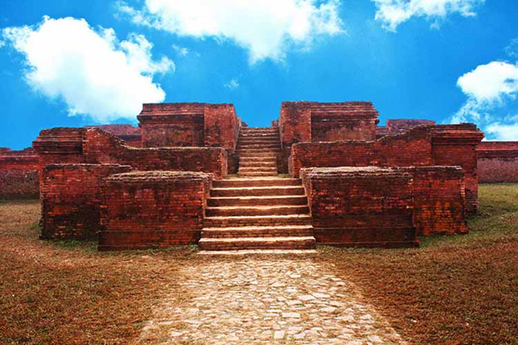 Brick architecture of Shalban Vihara at dawn